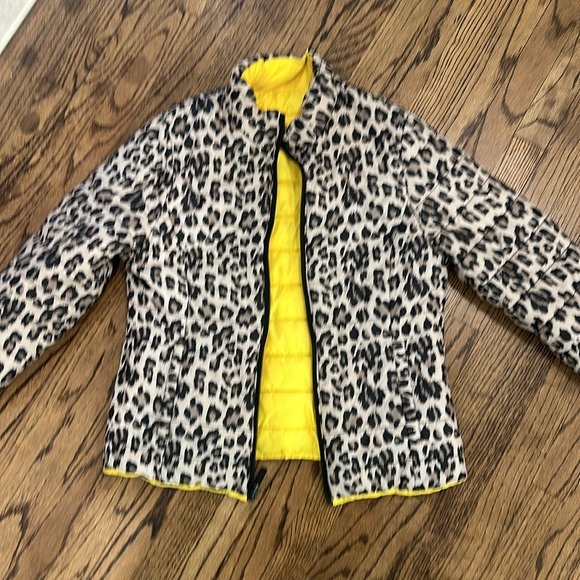 Leopard puffer jacket reversible to yellow - Picture 5 of 9